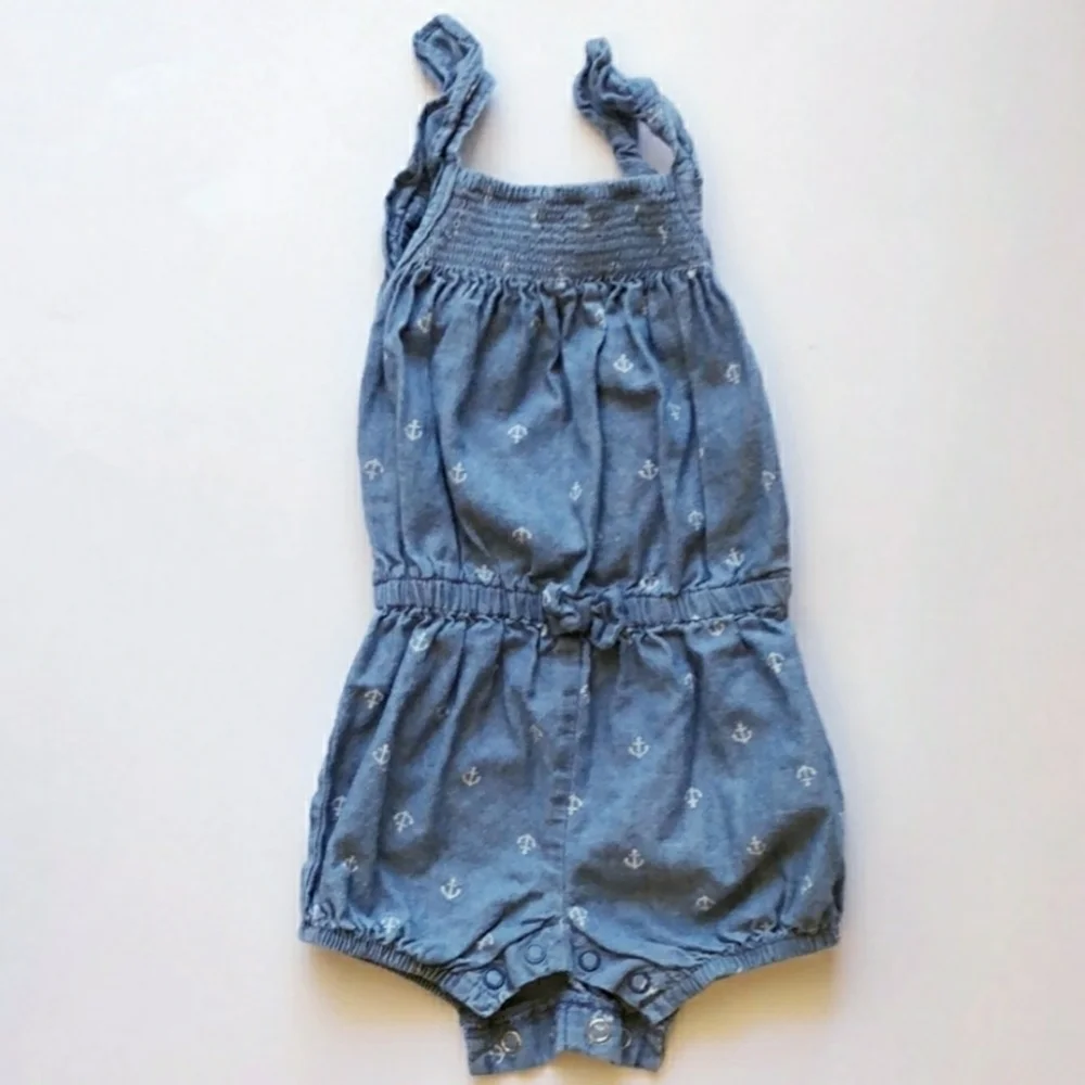 Old Navy Infant Girl Summer Jumper Romper Chambrey
